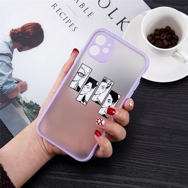 IPhone Case Shockproof Haikyuu Purple HS0911 iPhone 6 6s / Black Official HAIKYU SHOP Merch